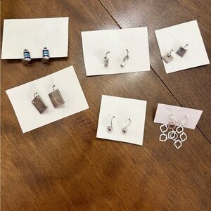 Assorted Silver Earrings Set